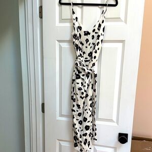 Leopard sarong wrap dress